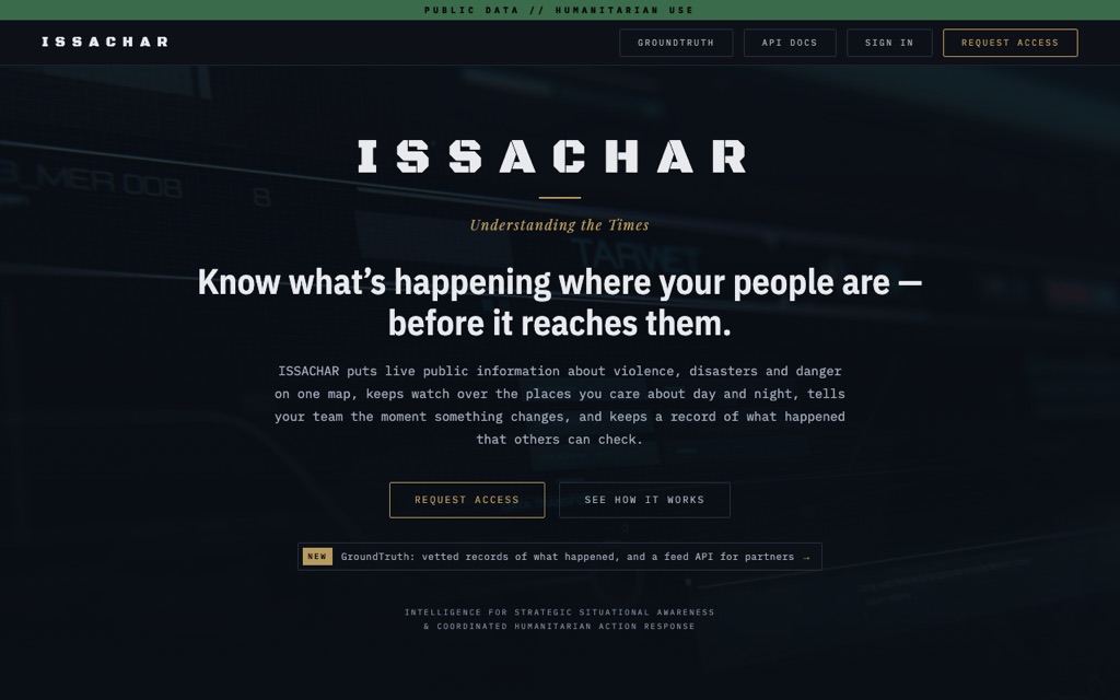 Screenshot of issacharanalytics.org